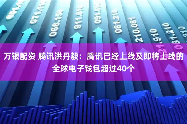 万银配资 腾讯洪丹毅：腾讯已经上线及即将上线的全球电子钱包超过40个